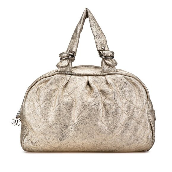 CHANEL Ivory Leather Coco Mark Boston Bag - Picture 1 of 14